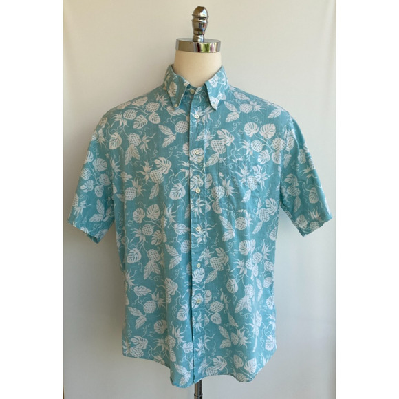 Reyn Spooner Brooks Brothers Shirt Regent Hawaiian Short Sleeve Button Up sz XL - Picture 1 of 7